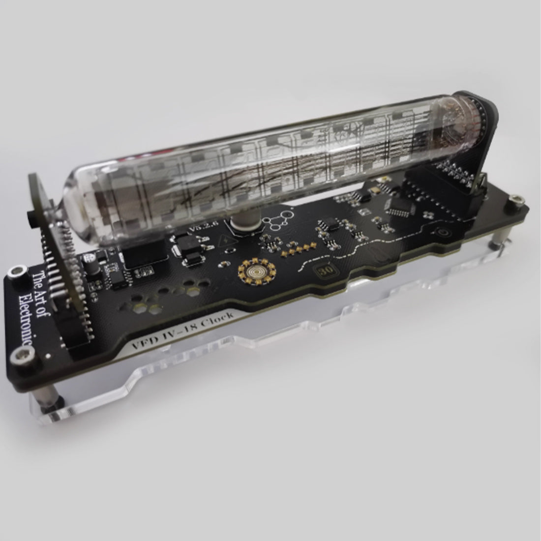 IV-18 VFD Vacuum Fluorescent Tube Clock Cyberpunk Desktop Ornament RGB Ambient Light