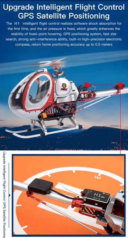 JCZK 300C PRO 470 Scale GPS RC Helicopter RTF H1 Flight Controller Silver-helloworld7