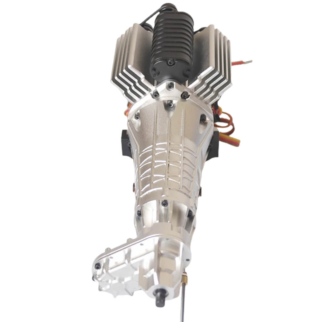 JDM-138 1/10 Scale RC V8 Engine Motor & 2-Speed Transmission Set for Crawler Modification