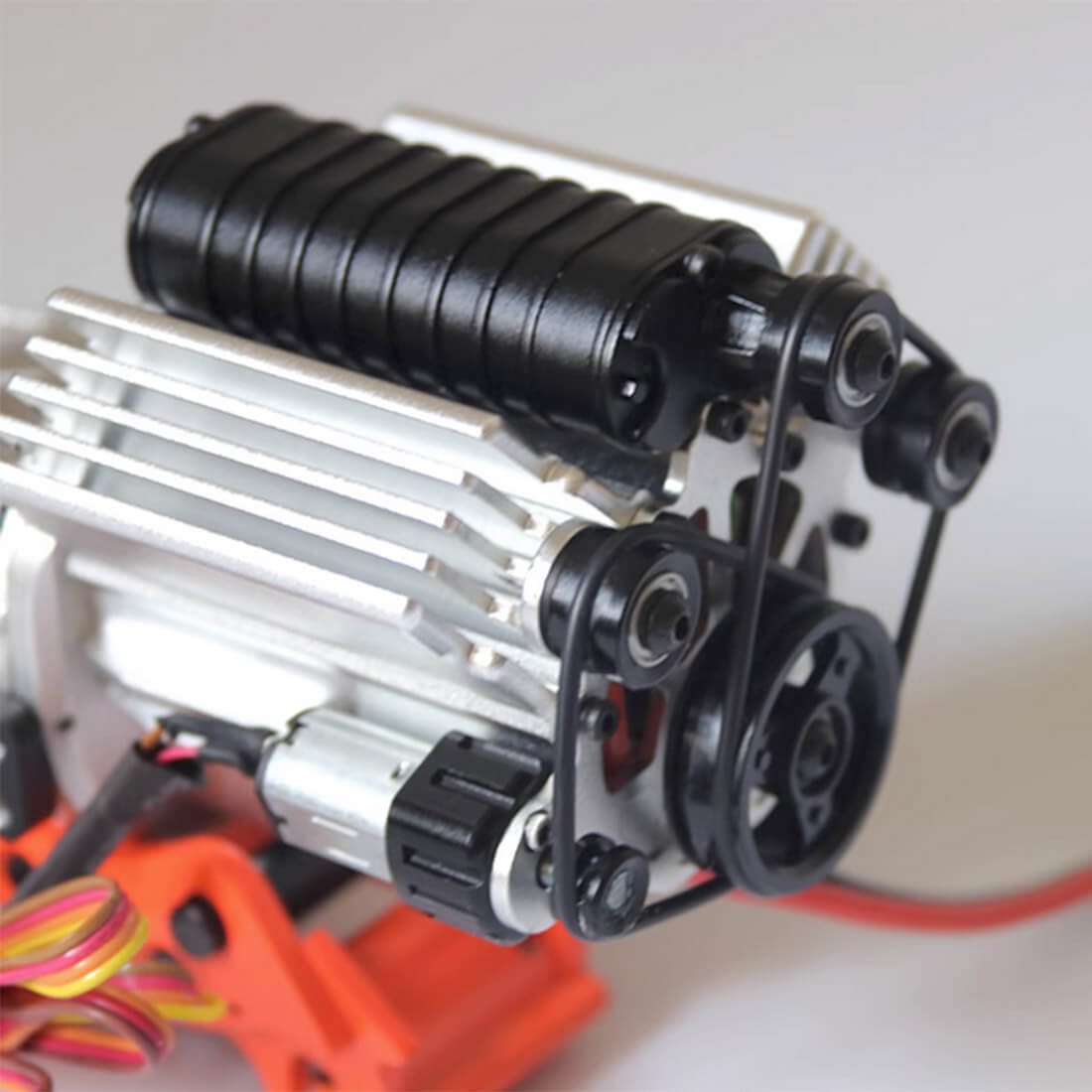 JDM-138 1/10 Scale RC V8 Engine Motor & 2-Speed Transmission Set for Crawler Modification