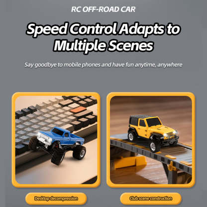 JIABAILE 3601 1/36 Scale Mini RC Rock Crawler 4WD Full Proportional Control Micro Offroad Car for Desk and Indoor Fun