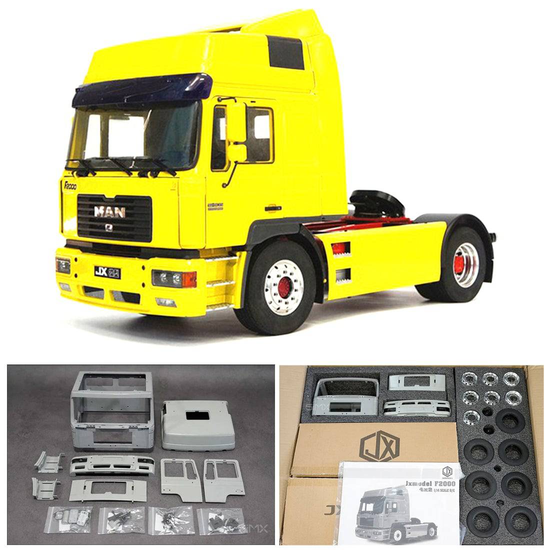 JXmodel 1/14 Scale 4x2 RC Truck Tractor All Metal Builder KIT