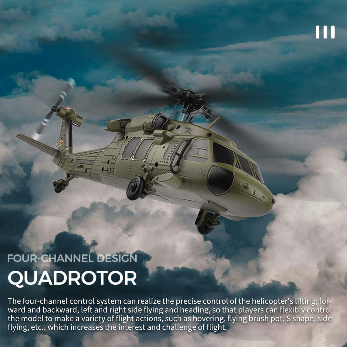 K170 UH-60L Black Hawk 1/70 Scale 4CH Brushless RC Helicopter RTF 6-Axis Gyro-helloworld7