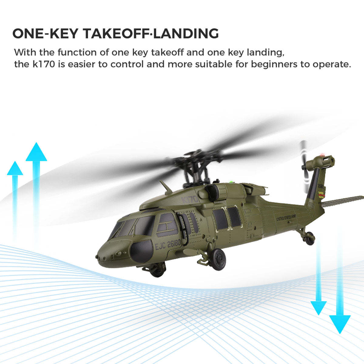 K170 UH-60L Black Hawk 1/70 Scale 4CH Brushless RC Helicopter RTF 6-Axis Gyro-helloworld7