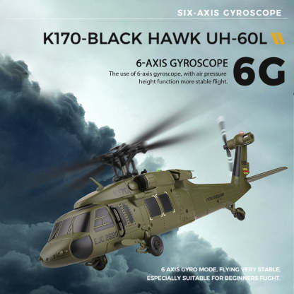 K170 UH-60L Black Hawk 1/70 Scale 4CH Brushless RC Helicopter RTF 6-Axis Gyro-helloworld7