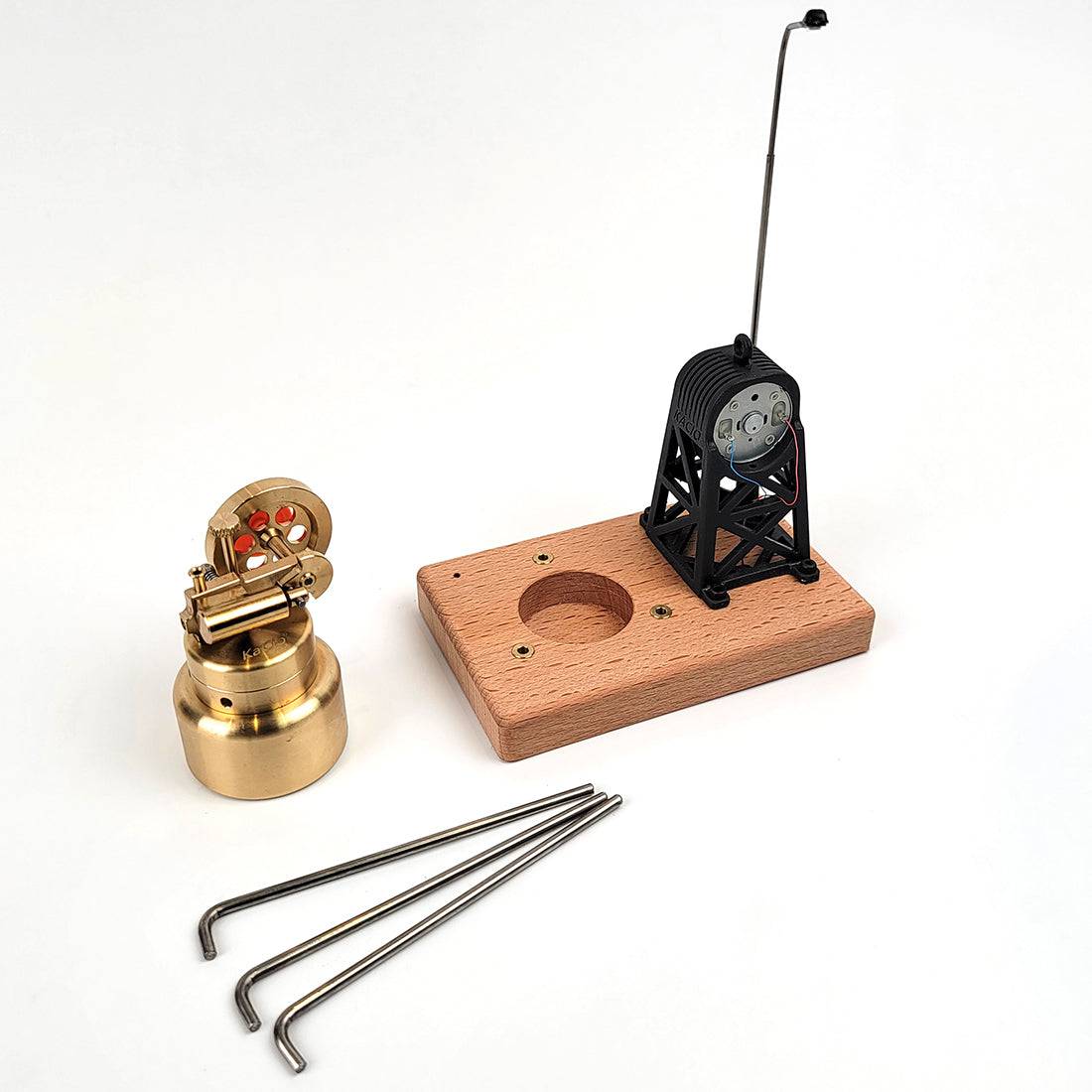 KACIO FD-6 Mini Vertical Steam Engine Generator Set with Boiler Brass Model Kit