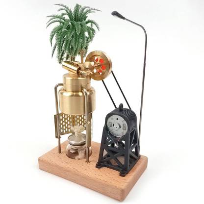 KACIO FD-6 Mini Vertical Steam Engine Generator Set with Boiler Brass Model Kit