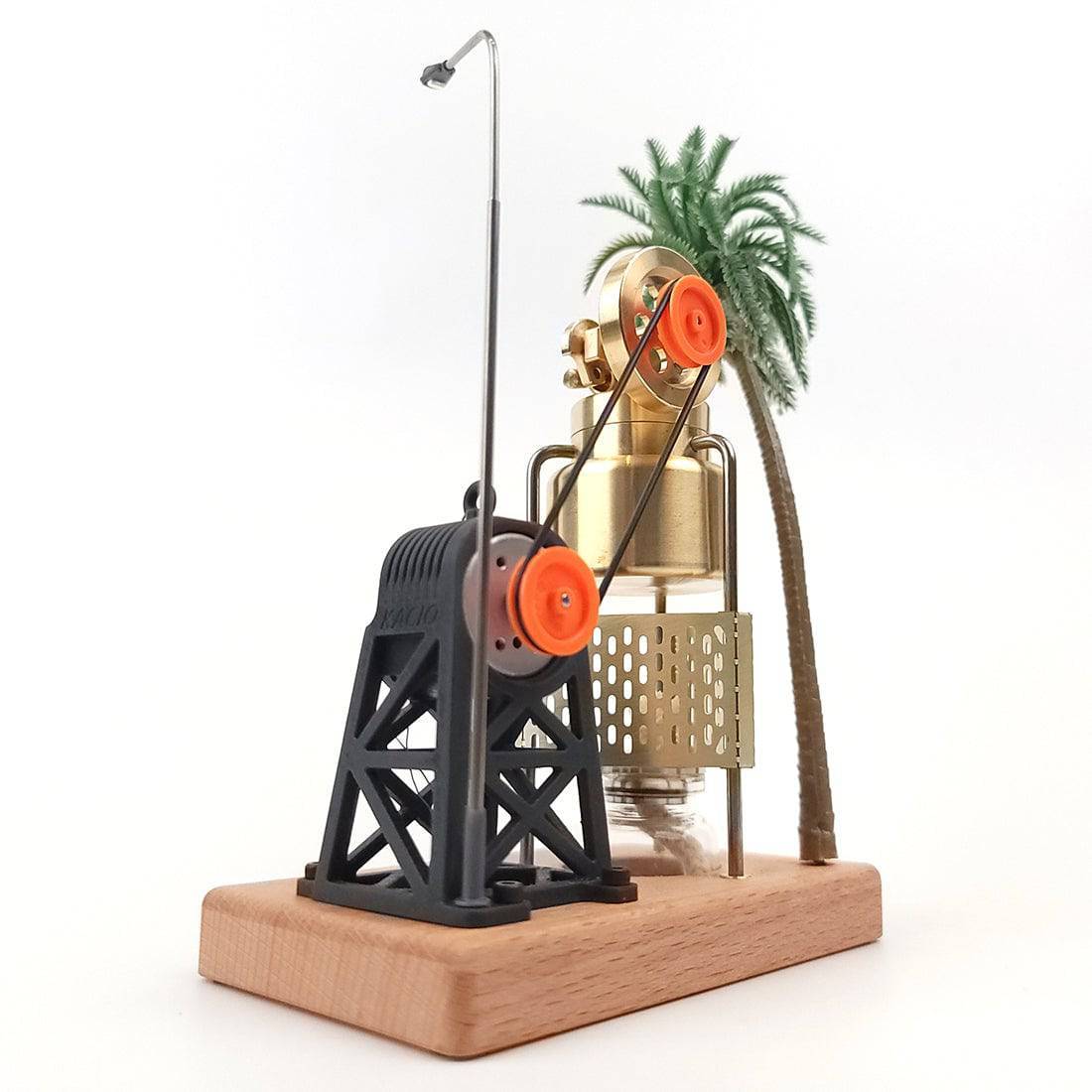 KACIO FD-6 Mini Vertical Steam Engine Generator Set with Boiler Brass Model Kit