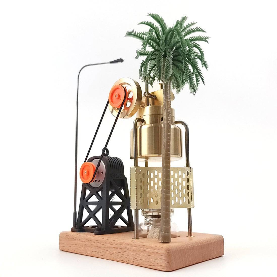 KACIO FD-6 Mini Vertical Steam Engine Generator Set with Boiler Brass Model Kit
