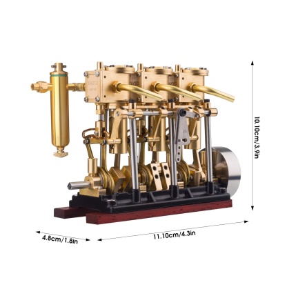 KACIO LS3-13S 3 Cylinder Marine Steam Engine Model for RC Boats 80-120cm