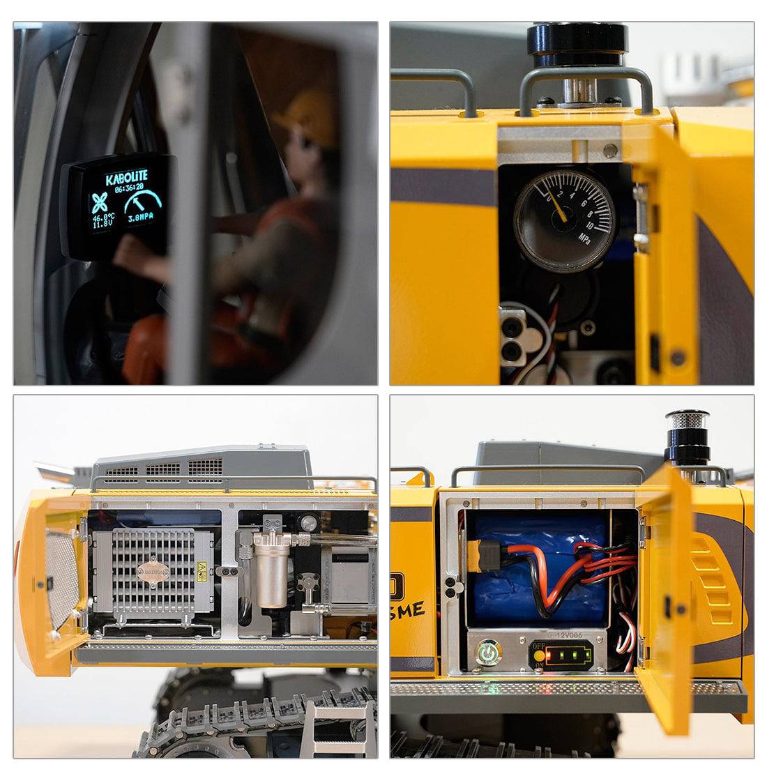 Kabolite K970 1/14 Scale RC Hydraulic Mining Excavator Heavy Duty All-Metal RTR Construction Model with FlySky PL18 Radio-helloworld7