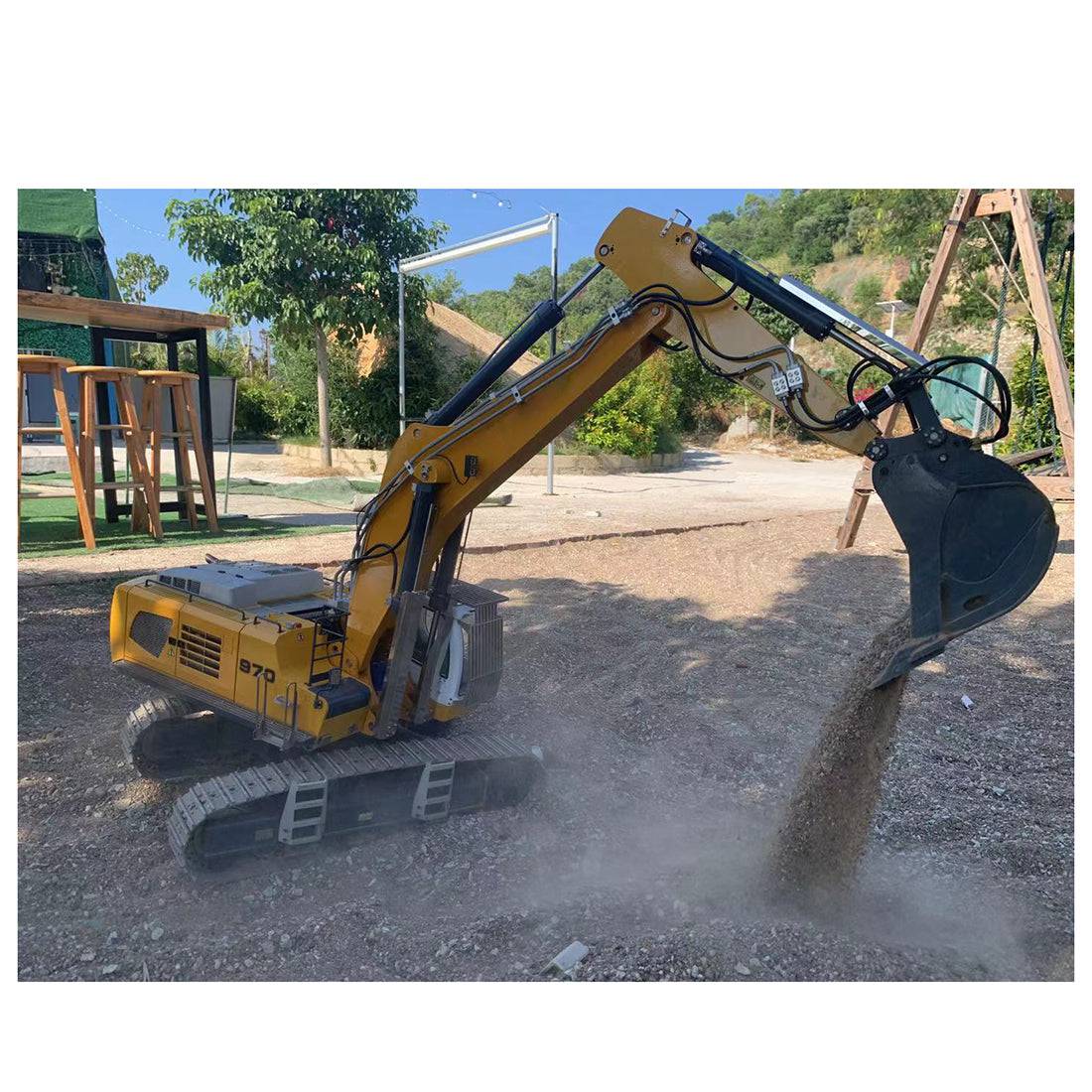 Kabolite K970 1/14 Scale RC Hydraulic Mining Excavator Heavy Duty All-Metal RTR Construction Model with FlySky PL18 Radio-helloworld7