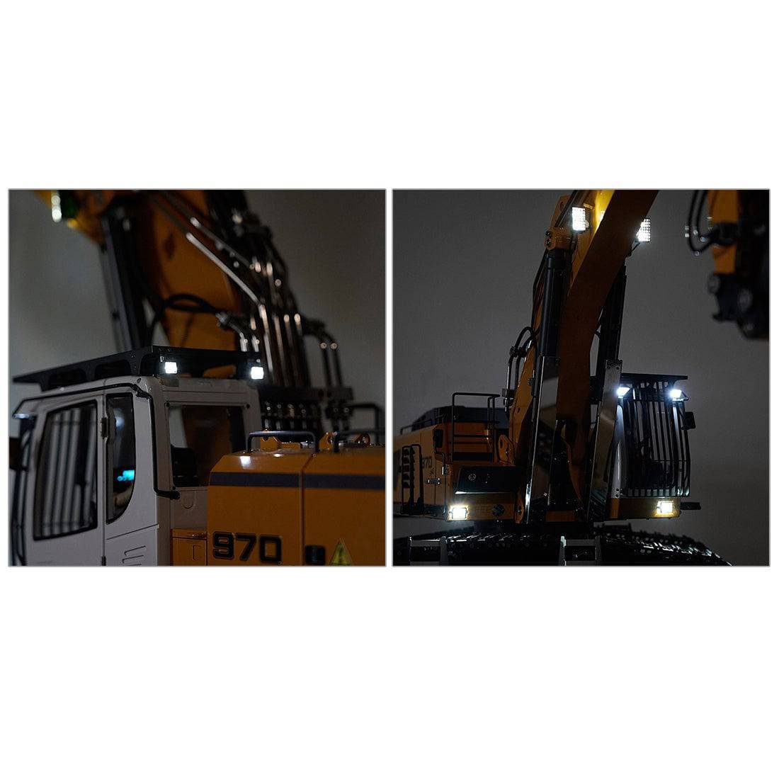 Kabolite K970 1/14 Scale RC Hydraulic Mining Excavator Heavy Duty All-Metal RTR Construction Model with FlySky PL18 Radio-helloworld7