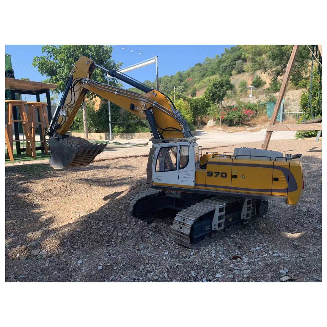 Kabolite K970 1/14 Scale RC Hydraulic Mining Excavator Heavy Duty All-Metal RTR Construction Model with FlySky PL18 Radio-helloworld7