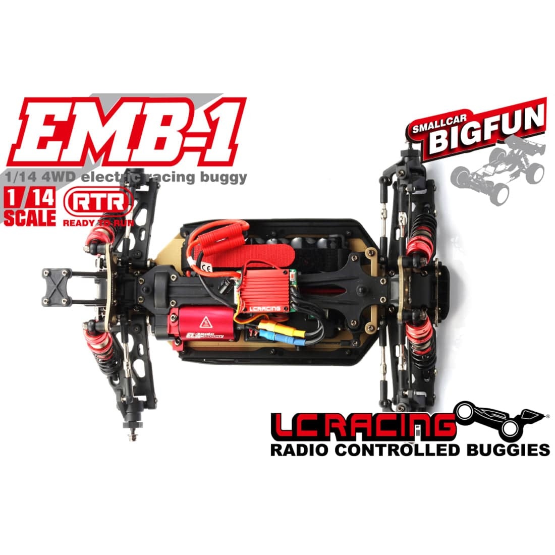 LC Racing EMB-1H 1/14 Scale 4WD High Speed RC Buggy RTR Brushless Off-Road Car