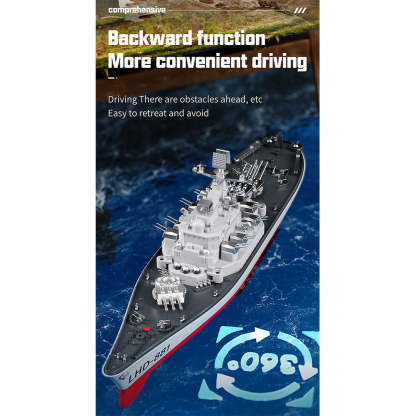 LHD-881 1/390 Scale 2.4G RC Battleship Model Twin-Engine Electric Warship-helloworld7