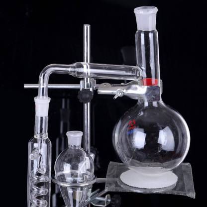 Laboratory Glass Distillation Kit Essential Oil Extractor & Water Distiller Set for Home Science