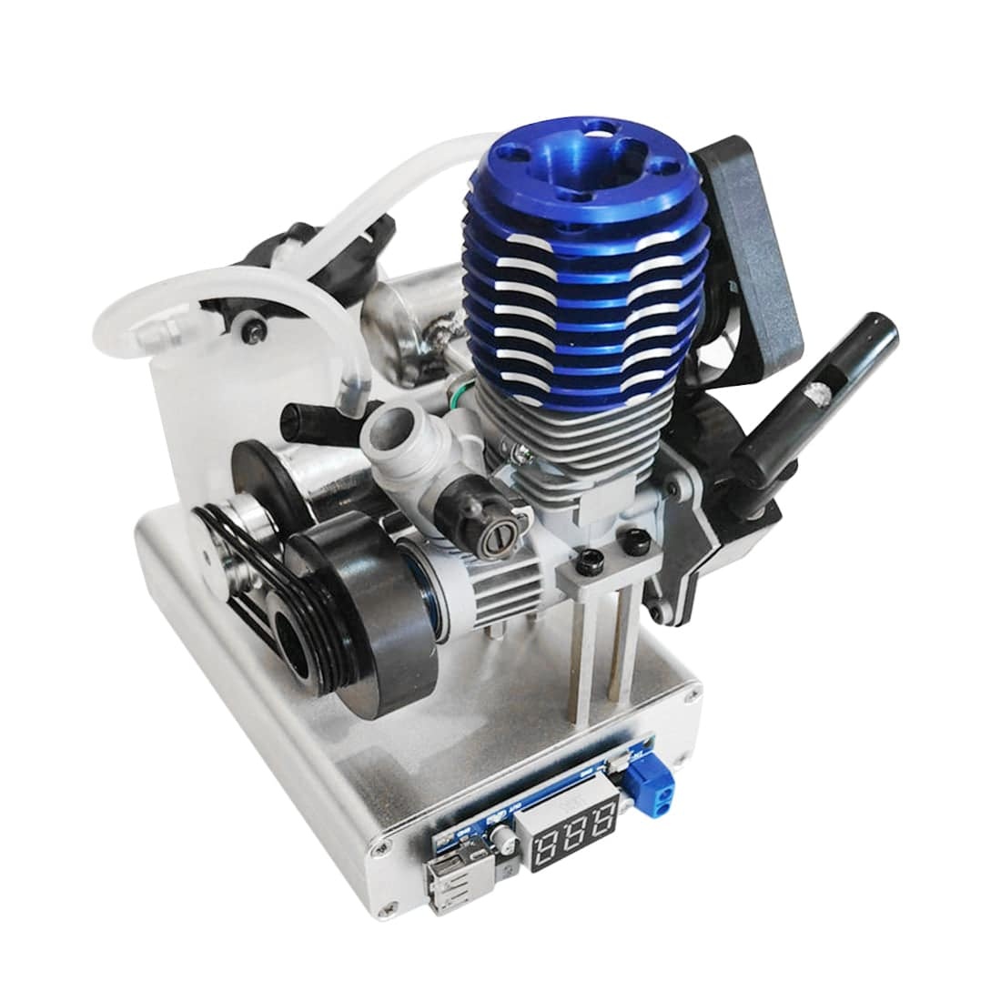 Level 15 Two Stroke Methanol Engine Generator Model Kit 12V USB Charger DIY Physics Toy