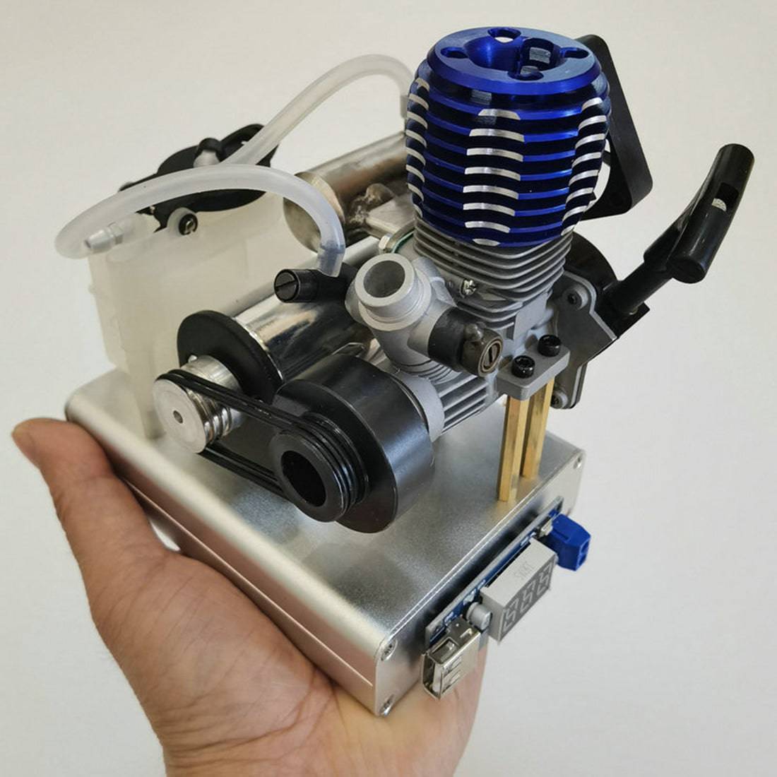 Level 15 Two Stroke Methanol Engine Generator Model Kit 12V USB Charger DIY Physics Toy