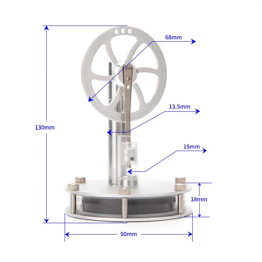 Low Temperature Stirling Engine DIY Kit: Heat Powered Kinetic Art & STEM Gift-helloworld7