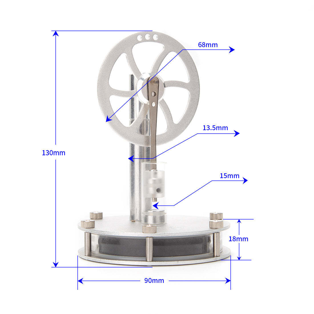Low Temperature Stirling Engine DIY Kit: Heat Powered Kinetic Art & STEM Gift-helloworld7
