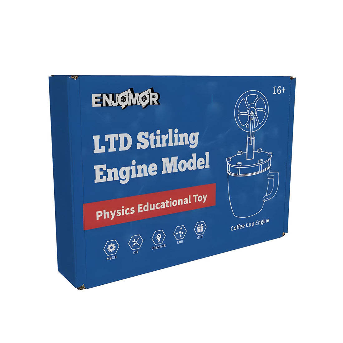 Low Temperature Stirling Engine DIY Kit: Heat Powered Kinetic Art & STEM Gift-helloworld7
