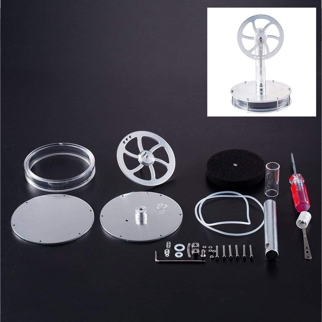 Low Temperature Stirling Engine DIY Kit: Heat Powered Kinetic Art & STEM Gift-helloworld7