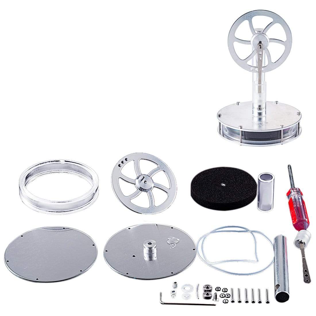 Low Temperature Stirling Engine DIY Kit: Heat Powered Kinetic Art & STEM Gift-helloworld7