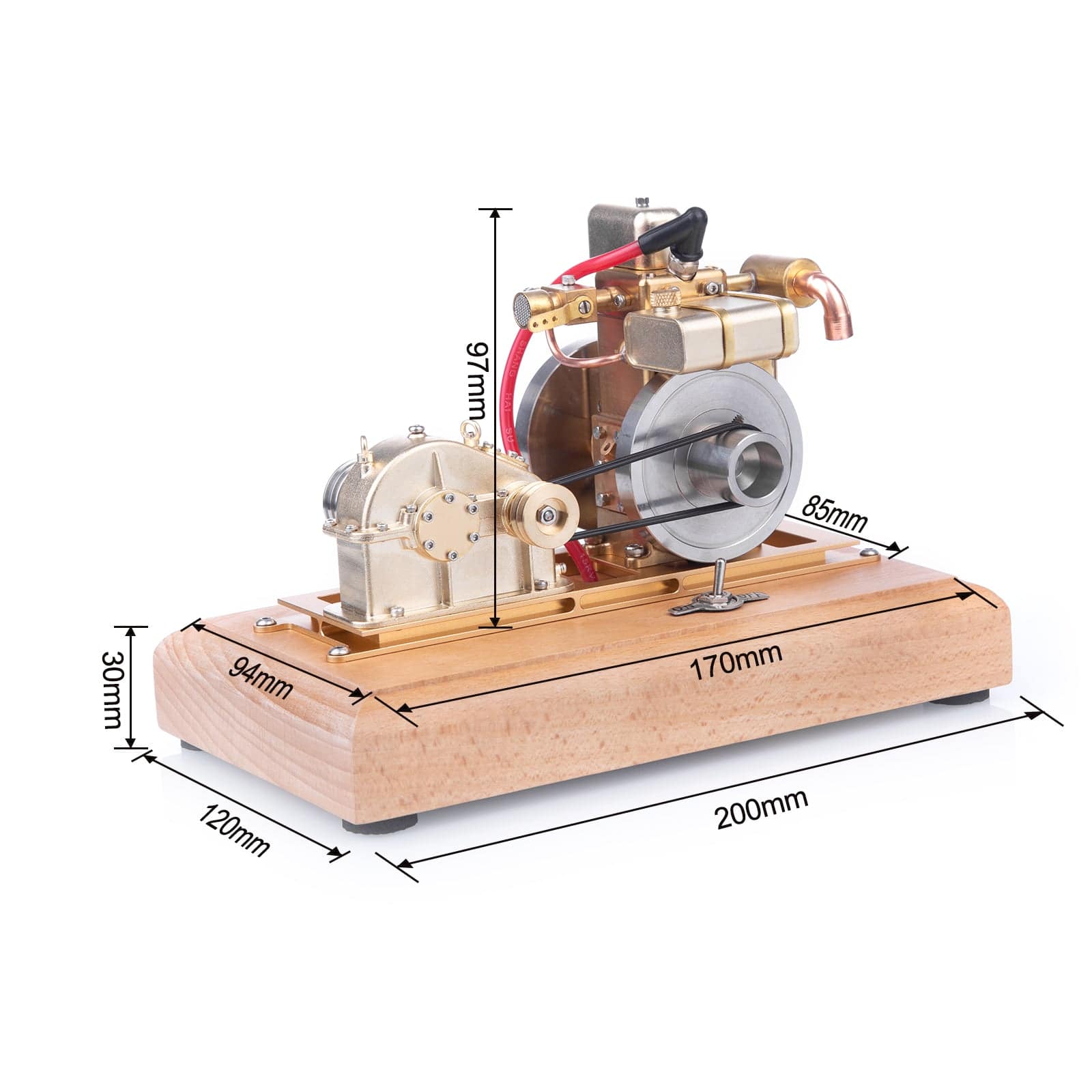 M12B-P 1.6cc Water Cooled 4 Stroke Gasoline Engine Model with Gear Reducer Box