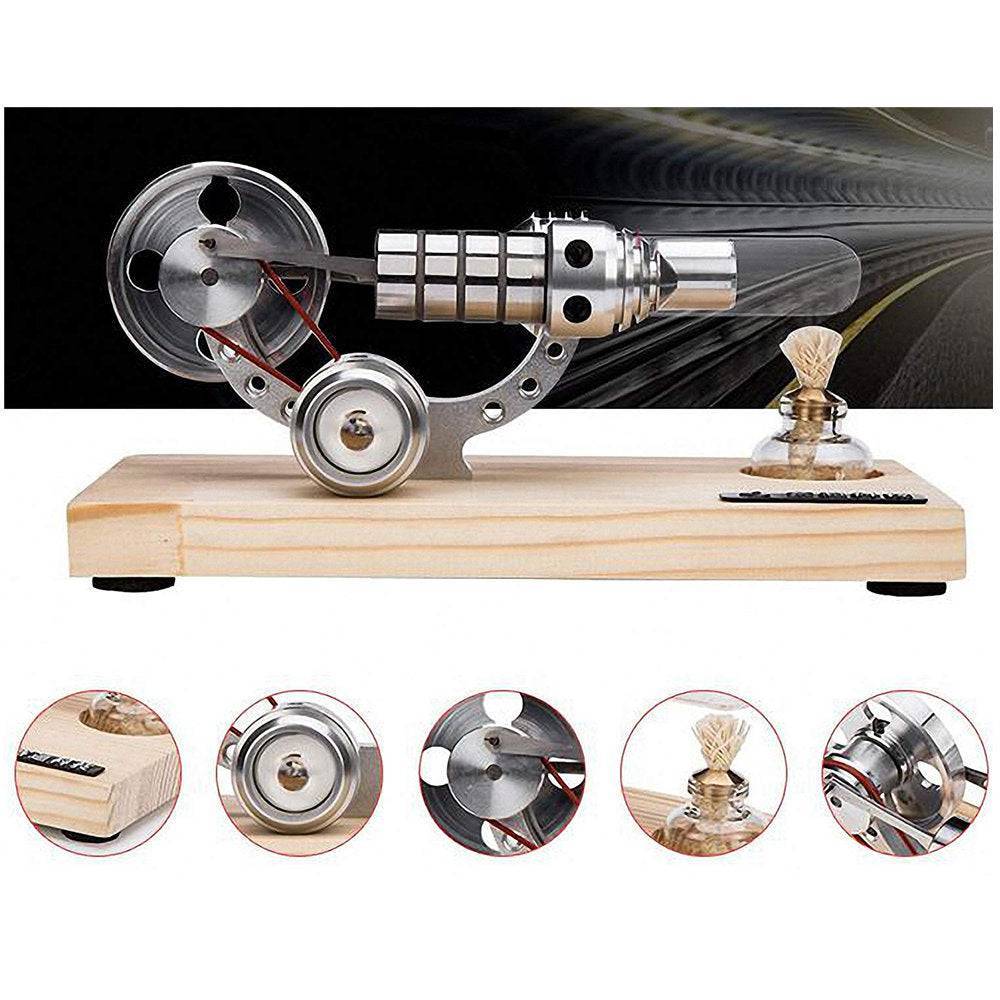 M14 High Speed Stirling Engine Kit Hot Air Motor Model with Colorful LED Generator