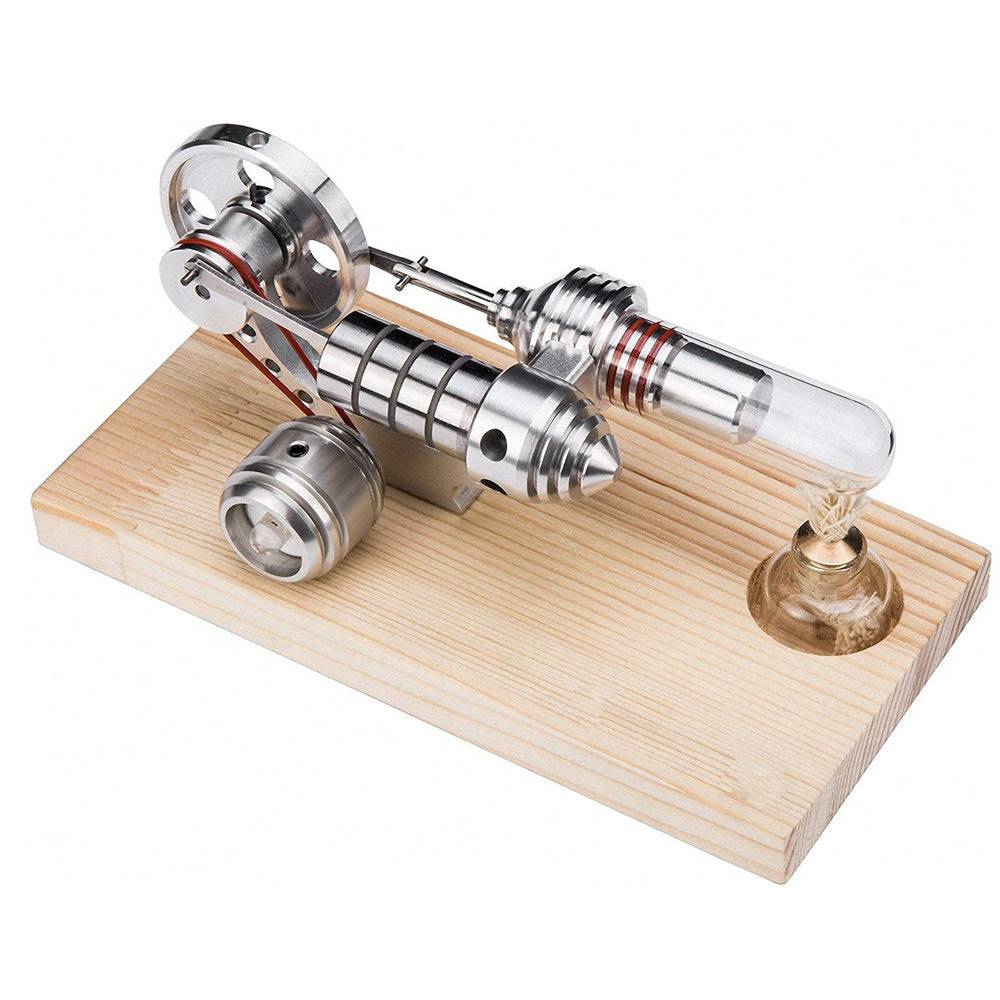 M14 High Speed Stirling Engine Kit Hot Air Motor Model with Colorful LED Generator