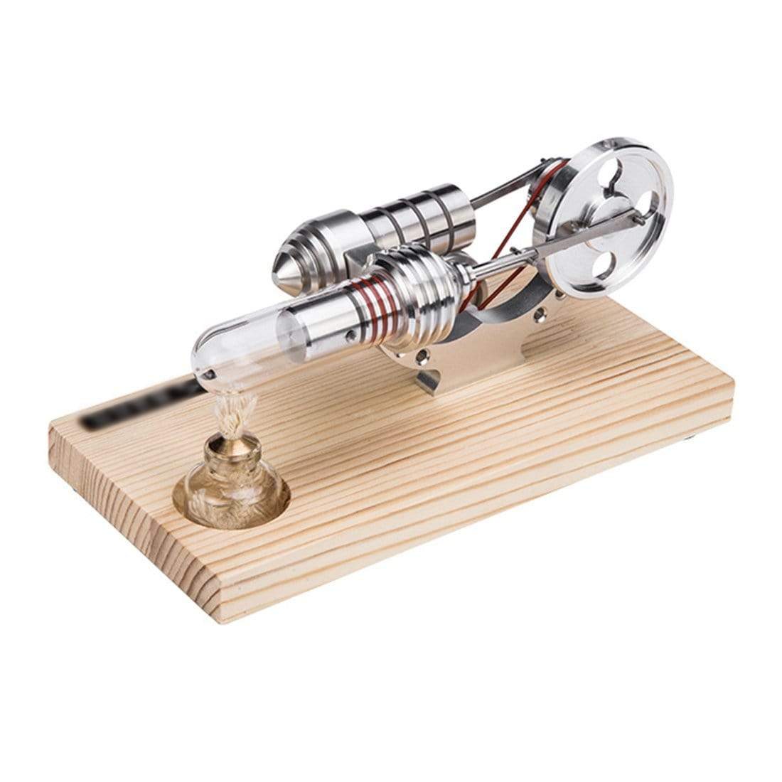 M14 High Speed Stirling Engine Kit Hot Air Motor Model with Colorful LED Generator