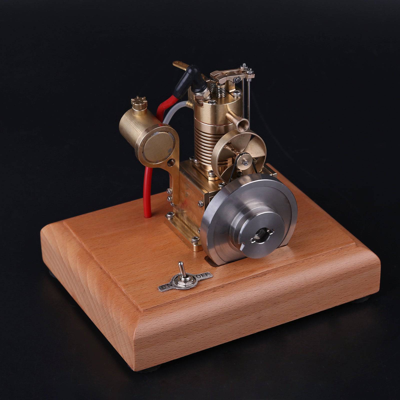 M16 1.6cc Mini Vertical 4-Stroke Gasoline Engine Model Air-Cooled Brass Mechanical Desktop Gift