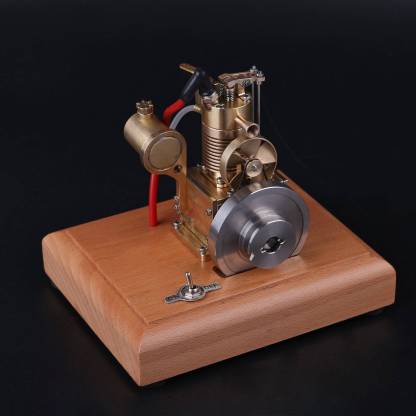 M16 1.6cc Mini Vertical 4-Stroke Gasoline Engine Model Air-Cooled Brass Mechanical Desktop Gift