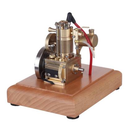 M16 1.6cc Mini Vertical 4-Stroke Gasoline Engine Model Air-Cooled Brass Mechanical Desktop Gift