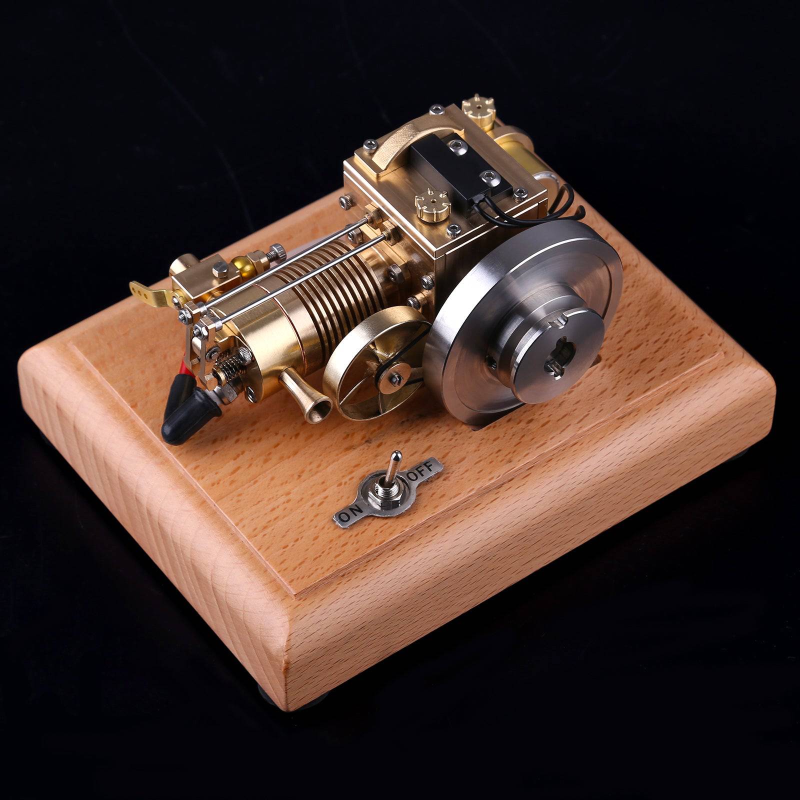 M16B 1.6cc Mini Horizontal 4 Stroke Gasoline Engine Model Air Cooled Brass Internal Combustion Toy-helloworld7