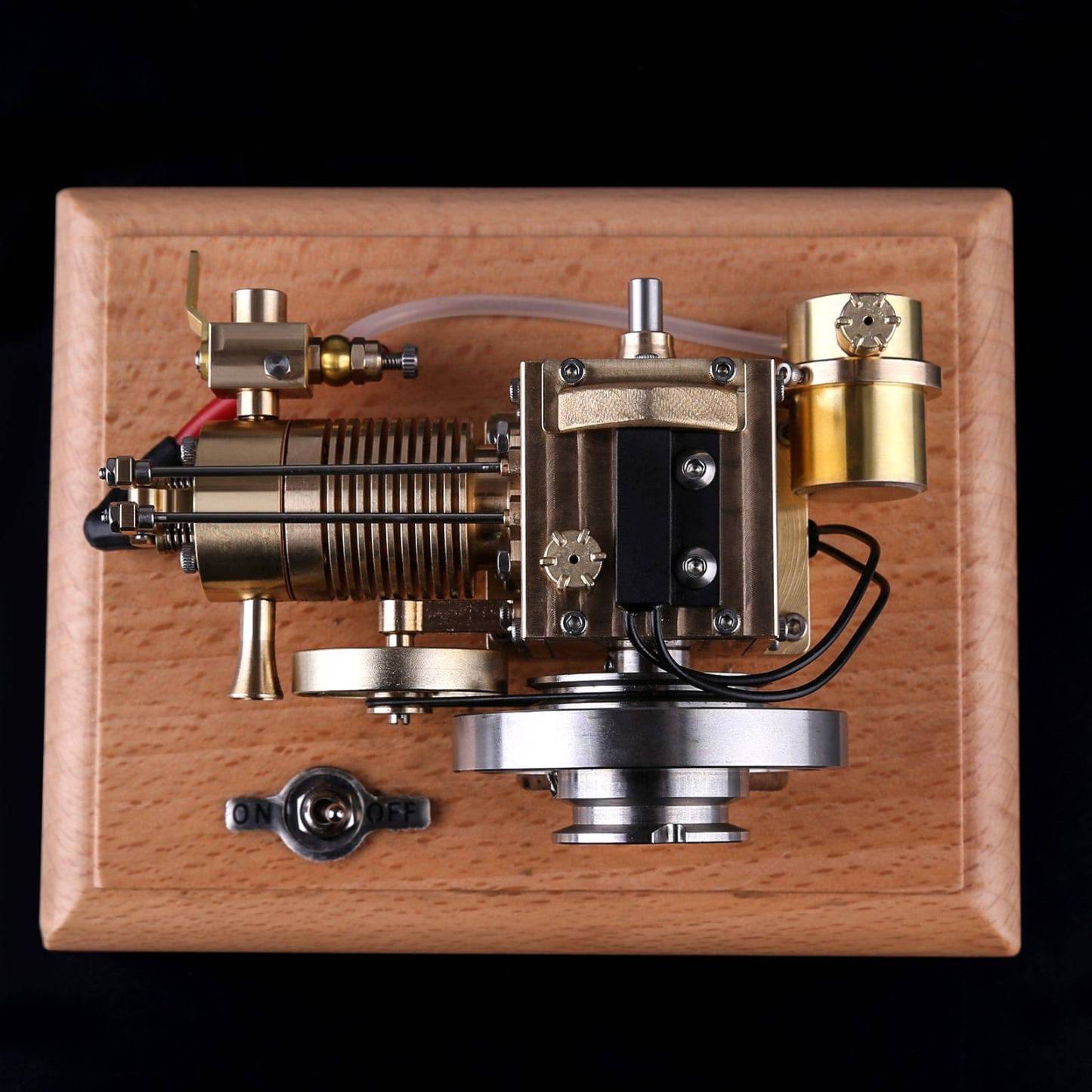 M16B 1.6cc Mini Horizontal 4 Stroke Gasoline Engine Model Air Cooled Brass Internal Combustion Toy-helloworld7