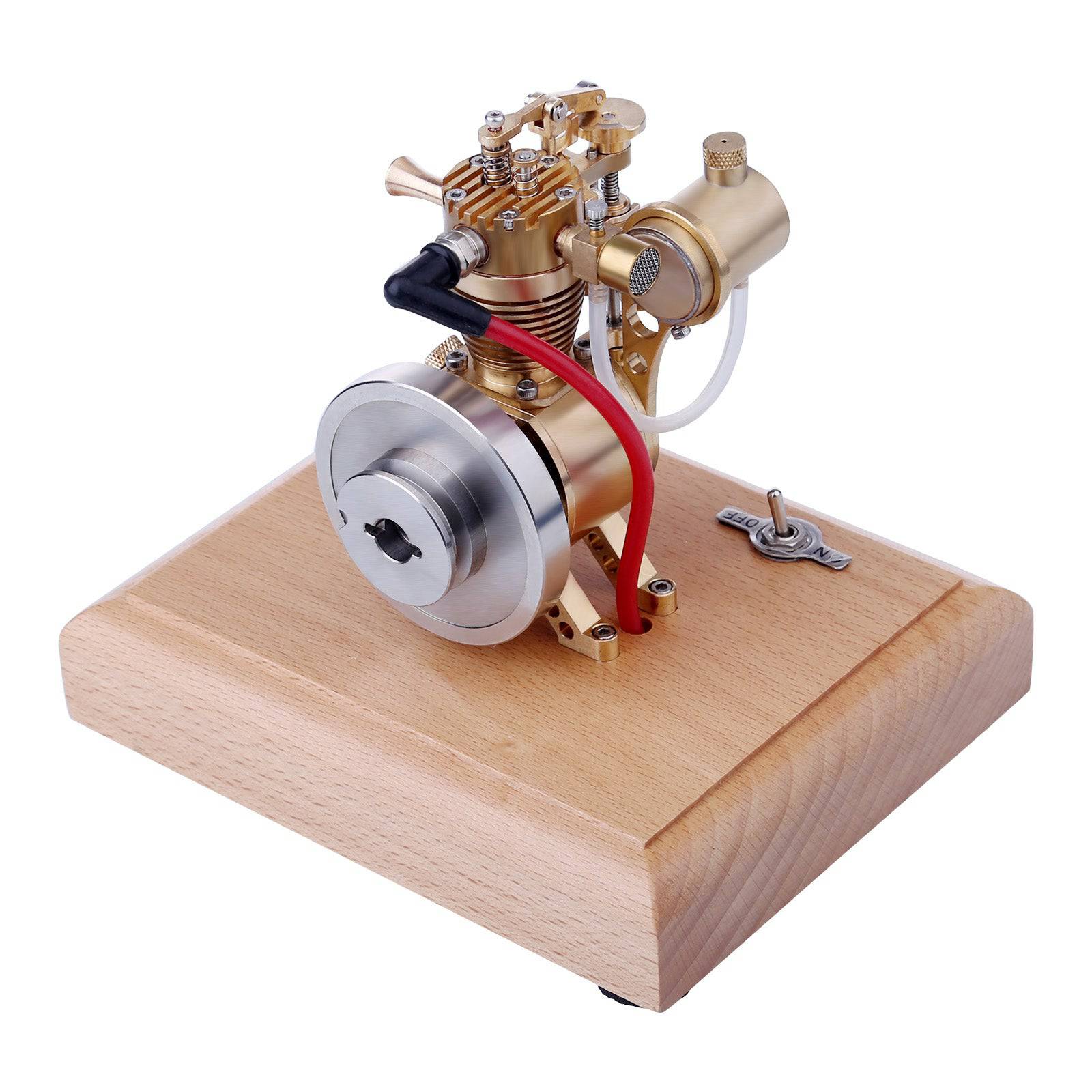 M19 Vertical Hit and Miss Engine Model 1.6cc Mini 4 Stroke Gasoline Motor with Flyball Governor-helloworld7