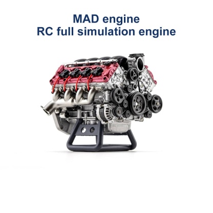 MAD RC Motorized V8 Engine Model Kit for SCX10 II Capra VS4-10 Scale Crawler-helloworld7