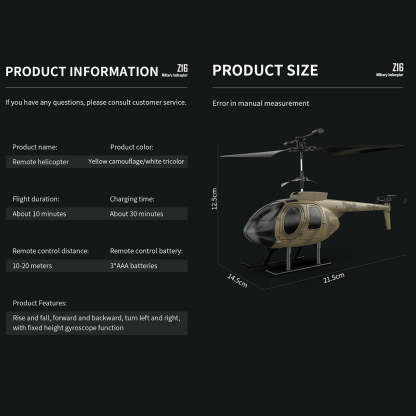 MD500 4CH 6-Axis Gyro Mini RC Helicopter with Camera & Altitude Hold RTF Green