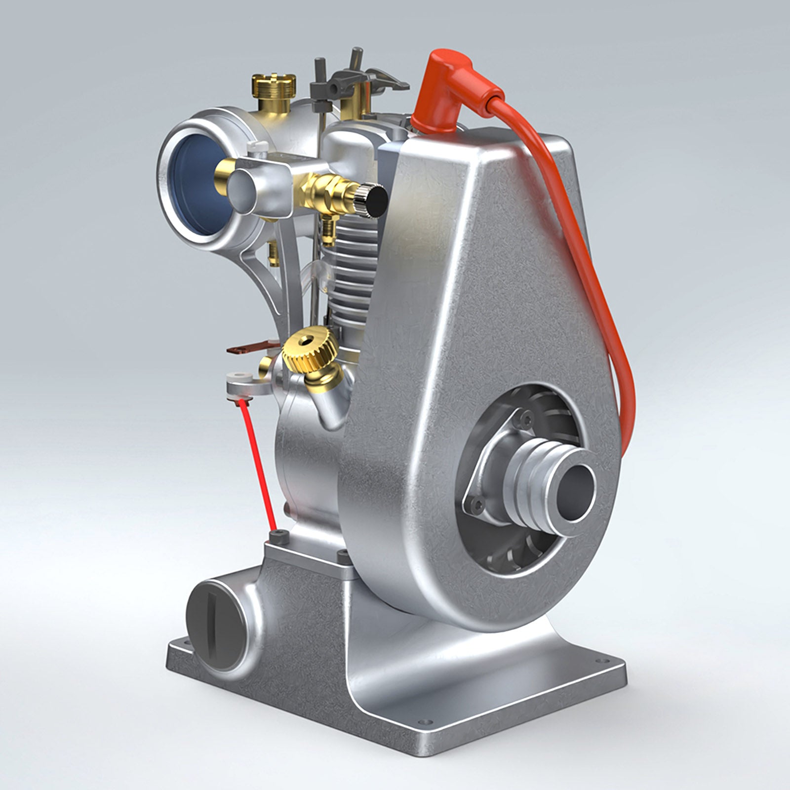 MUSA F1-2.7cc George Luhrs Tribute Vertical 4 Stroke Stationary Gas Engine Model-helloworld7