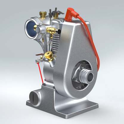 MUSA F1-2.7cc George Luhrs Tribute Vertical 4 Stroke Stationary Gas Engine Model-helloworld7