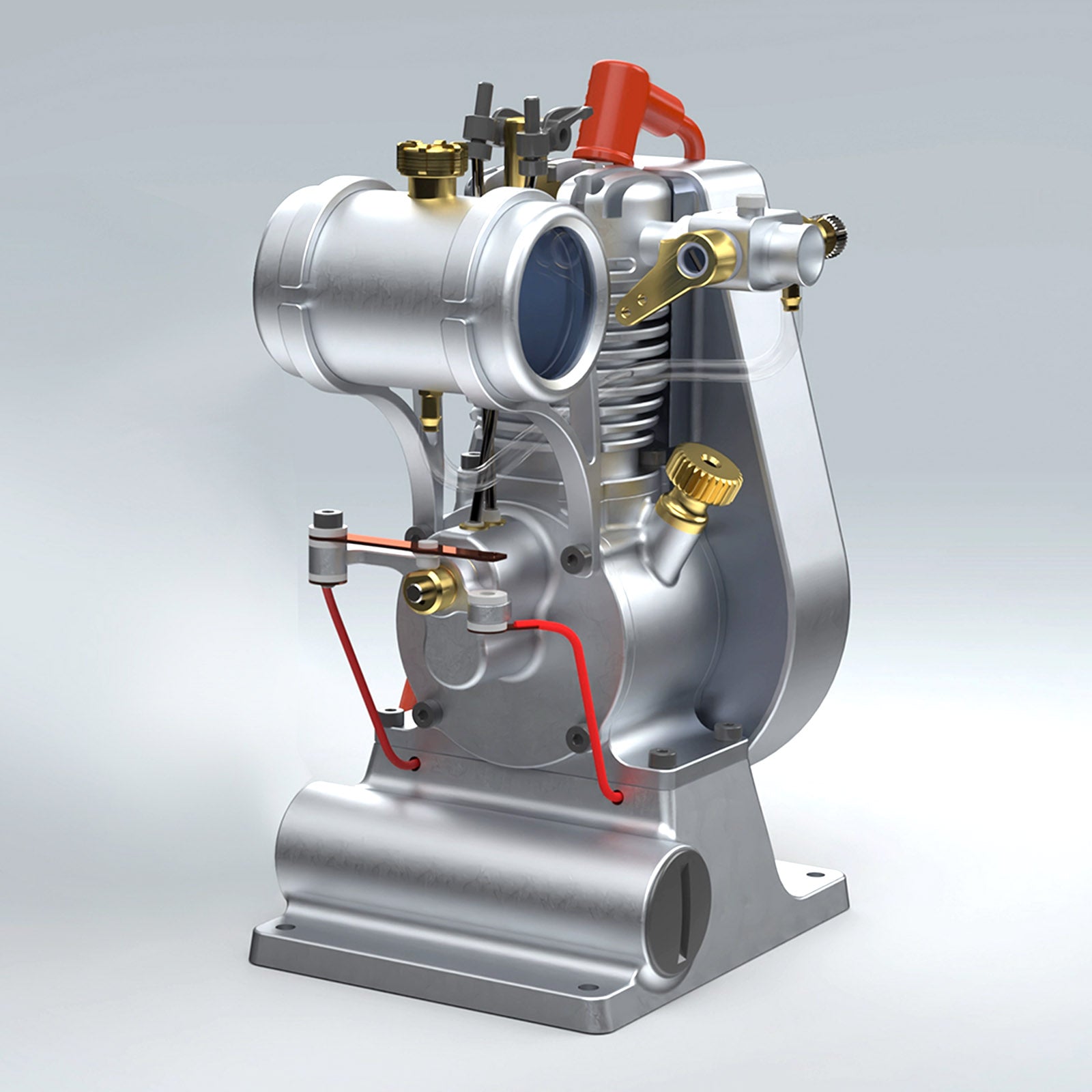MUSA F1-2.7cc George Luhrs Tribute Vertical 4 Stroke Stationary Gas Engine Model-helloworld7