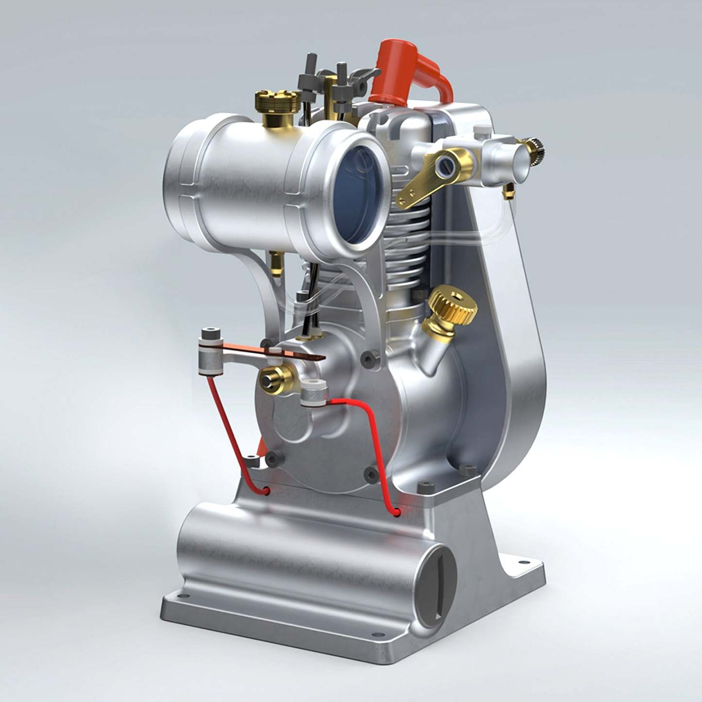 MUSA F1-2.7cc George Luhrs Tribute Vertical 4 Stroke Stationary Gas Engine Model-helloworld7