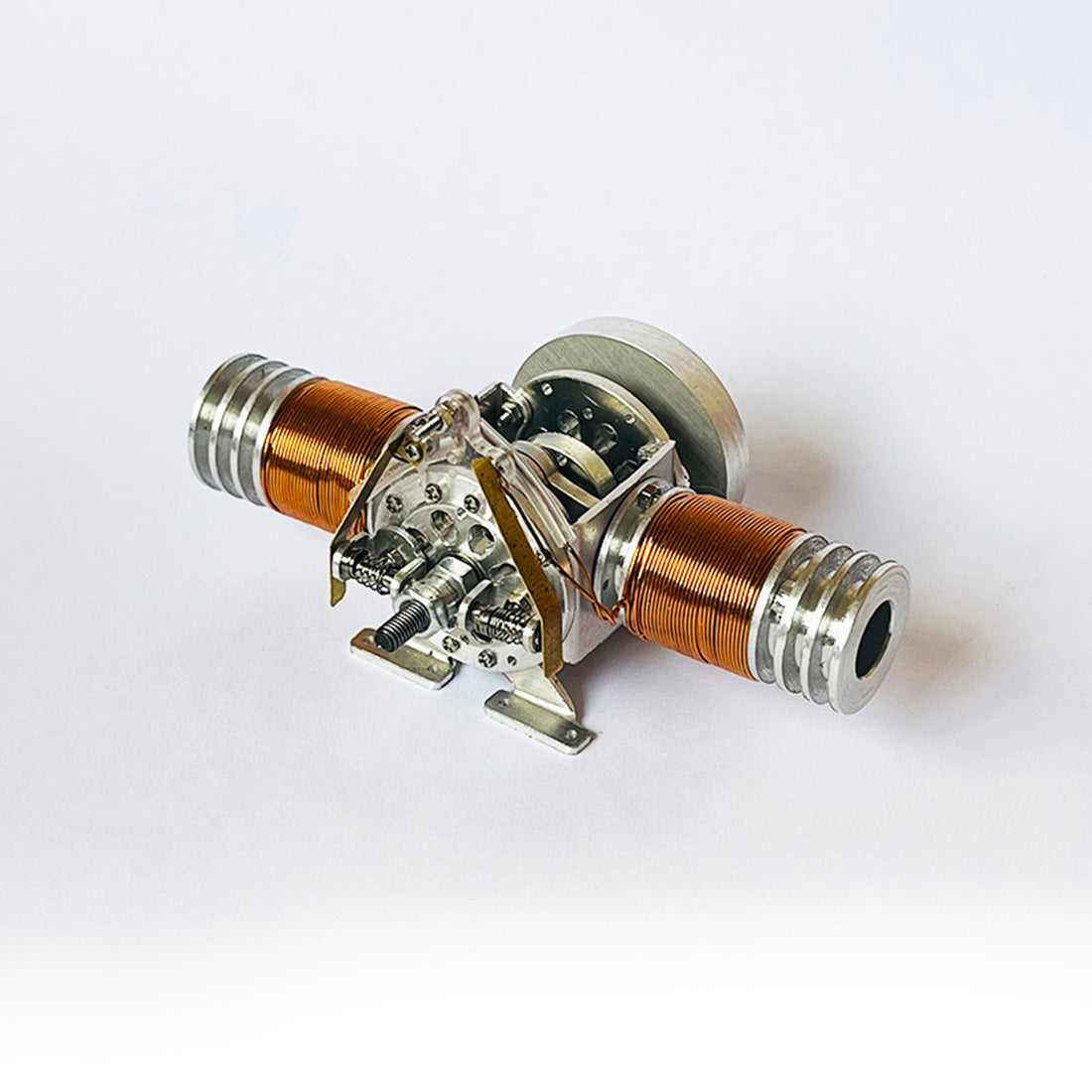 Metal Flat-Twin Solenoid Engine Model Brushless Electromagnetic Motor for RC Car & Desk Decor