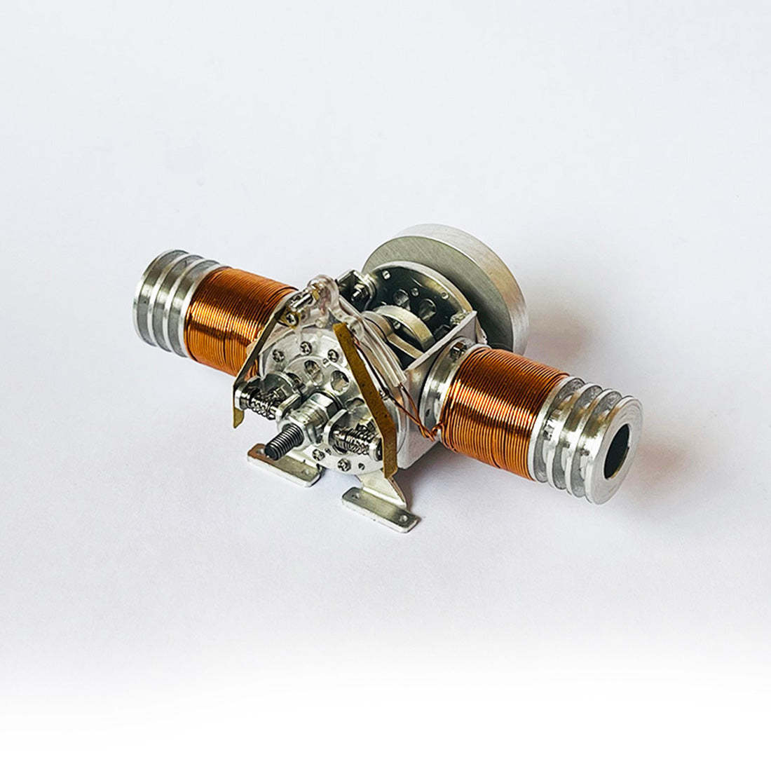 Metal Flat-Twin Solenoid Engine Model Brushless Electromagnetic Motor for RC Car & Desk Decor