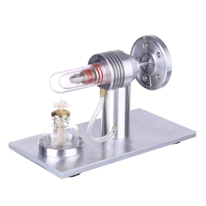 Metal Single Cylinder Stirling Engine Model External Combustion Physics Toy Desk Decor Gift