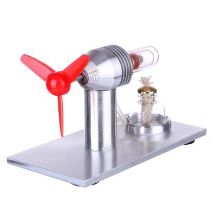 Metal Single Cylinder Stirling Engine Model External Combustion Physics Toy Desk Decor Gift