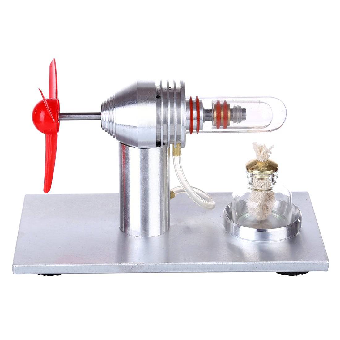 Metal Single Cylinder Stirling Engine Model External Combustion Physics Toy Desk Decor Gift