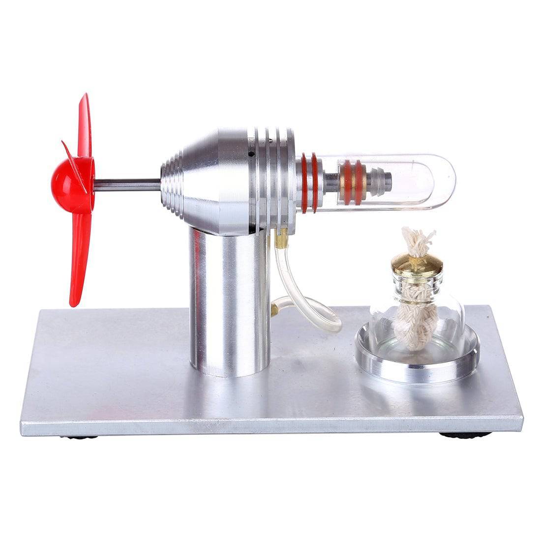 Metal Single Cylinder Stirling Engine Model External Combustion Physics Toy Desk Decor Gift